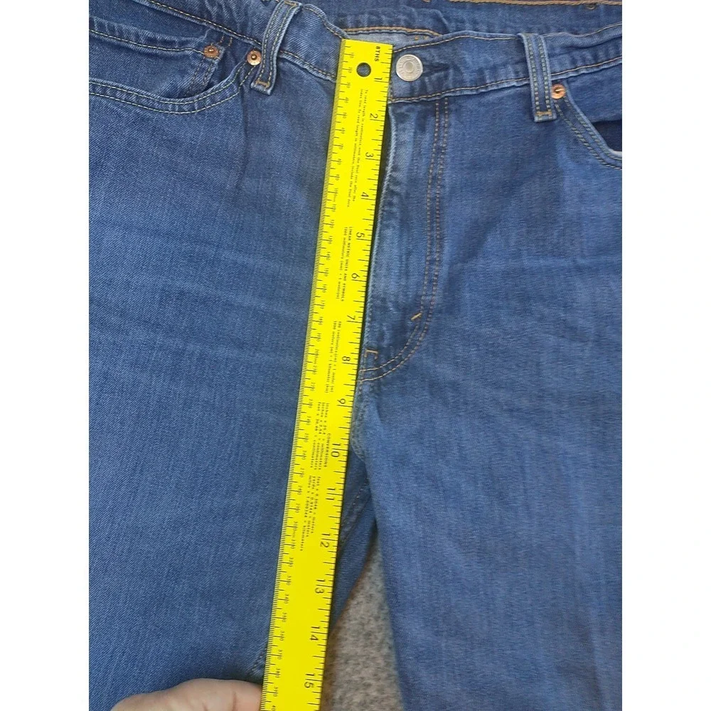 Levi Strauss Mens Straight Leg Jeans Blue Medium Wash WaterLess 38x31